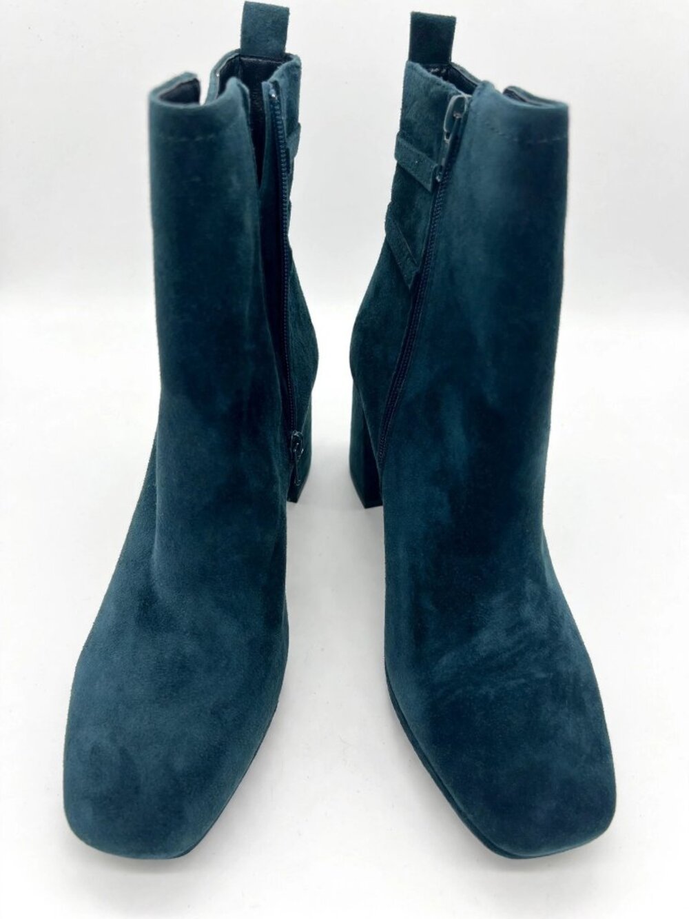 Bella Vita Orchard Black Suede Ankle Booties Fall Block Heel Buckle Straps